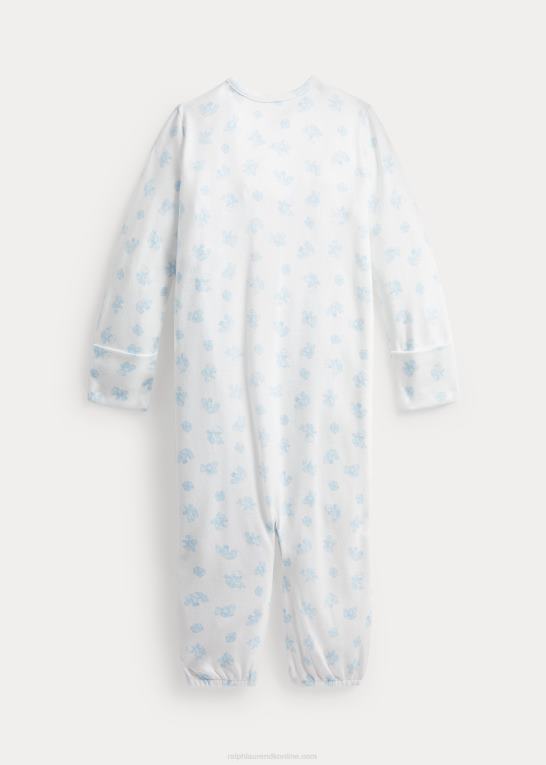 blå multi baby Ralph Lauren bomulds konvertible kjoleoverall Z426B8179