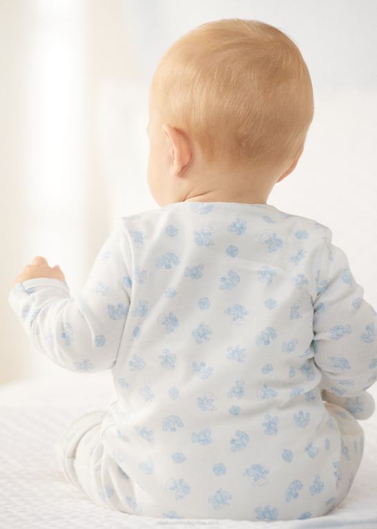 blå multi baby Ralph Lauren bomulds konvertible kjoleoverall Z426B8179