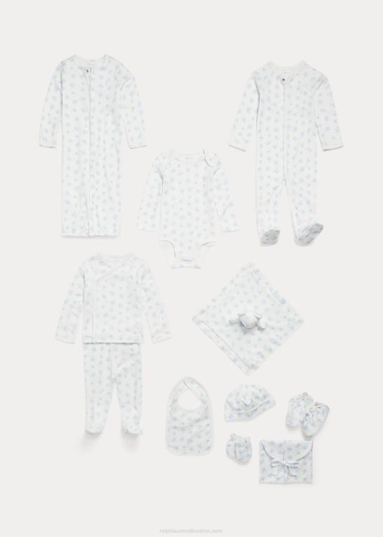 blå multi baby Ralph Lauren bomulds konvertible kjoleoverall Z426B8179