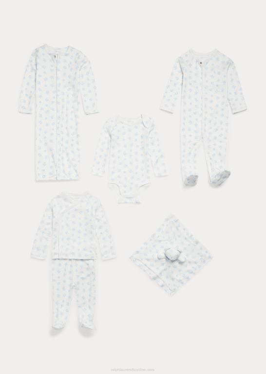 blå multi baby Ralph Lauren bomulds konvertible kjoleoverall Z426B8179