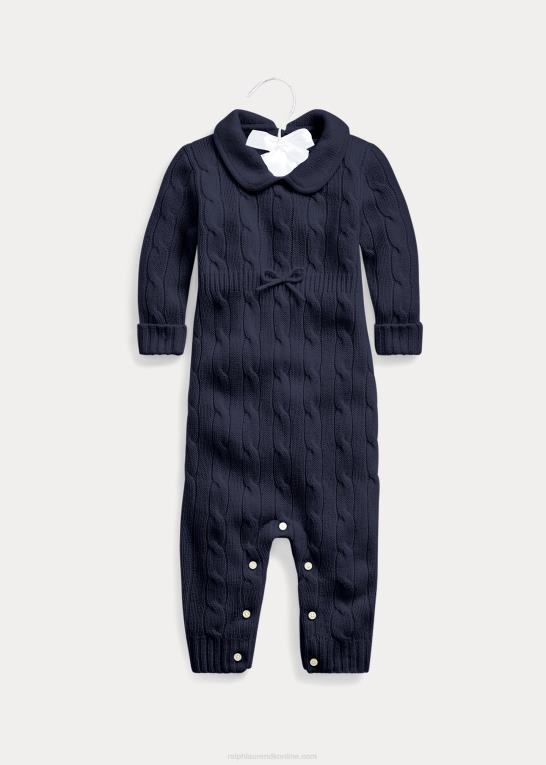 college flåde baby Ralph Lauren kashmir strik-krave overtræksdragt Z426B7737