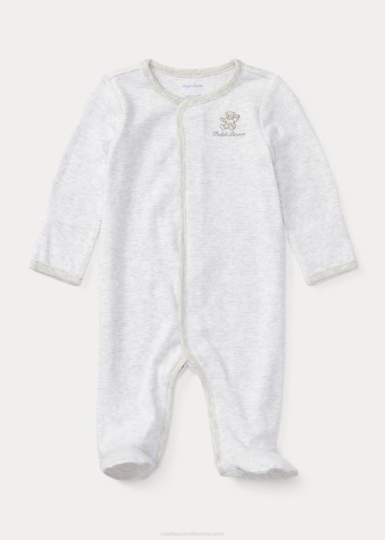 grå lyng multi baby Ralph Lauren bjørnedragt i bomuld Z426B10015