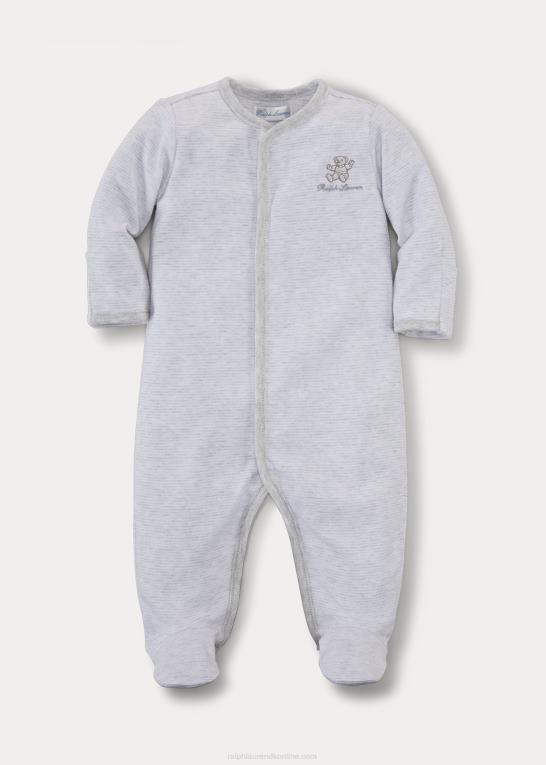 grå lyng multi baby Ralph Lauren bjørnedragt i bomuld Z426B10015