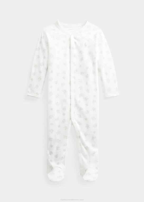 grå multi baby Ralph Lauren overtræksdragt i bomuld Z426B10017