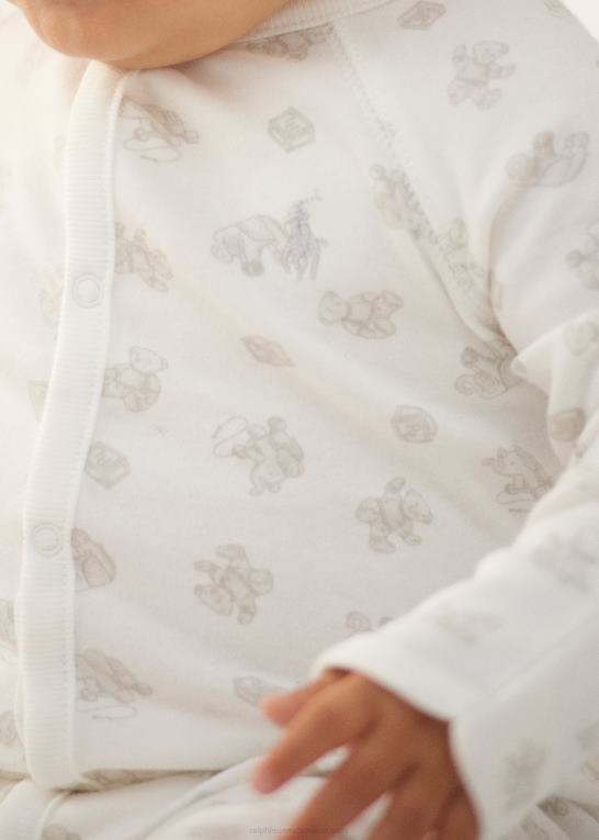 grå multi baby Ralph Lauren overtræksdragt i bomuld Z426B10017