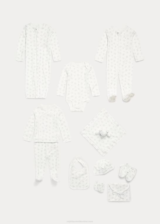 grå multi baby Ralph Lauren overtræksdragt i bomuld Z426B10017