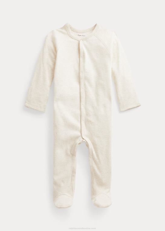 havregryn lyng baby Ralph Lauren overtræksdragt med fod i bomuld Z426B10014