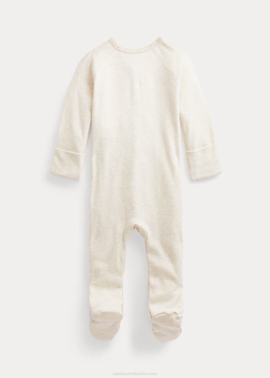 havregryn lyng baby Ralph Lauren overtræksdragt med fod i bomuld Z426B10014