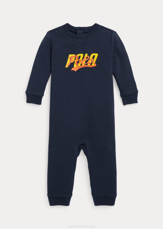 krydstogtflåde baby Ralph Lauren overall i fleece med logo Z426B8172