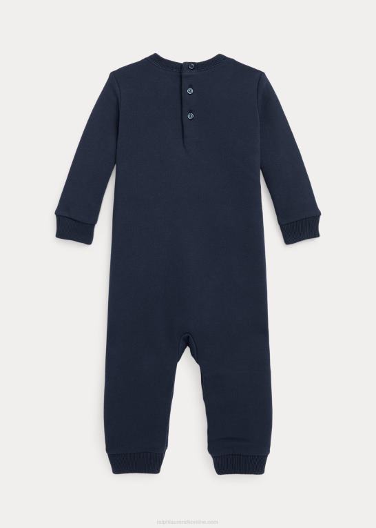 krydstogtflåde baby Ralph Lauren overall i fleece med logo Z426B8172