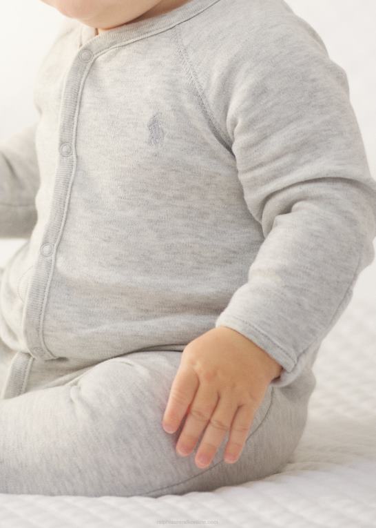kvartslyng baby Ralph Lauren overtræksdragt med fod i bomuld Z426B10013