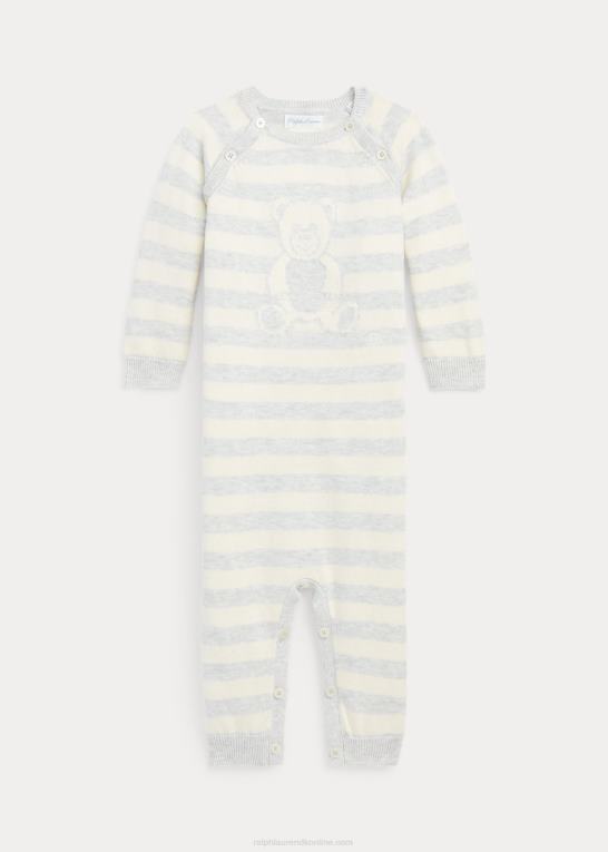 kvartslyng/klubhus baby Ralph Lauren bear bomuldstrøje overall Z426B7711