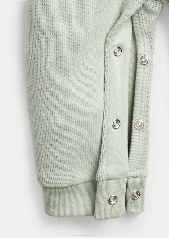 lysegrøn baby Ralph Lauren overall i fransk ribbet bomuld Z426B10044