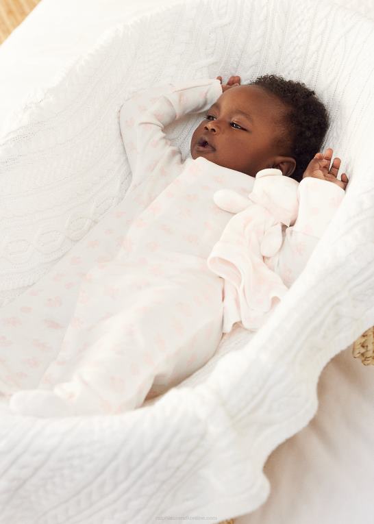 lyserød multi baby Ralph Lauren konvertibel kjole i økologisk bomuld Z426B8176