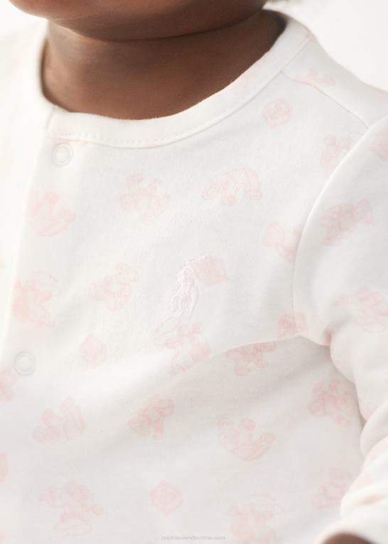lyserød multi baby Ralph Lauren konvertibel kjole i økologisk bomuld Z426B8176
