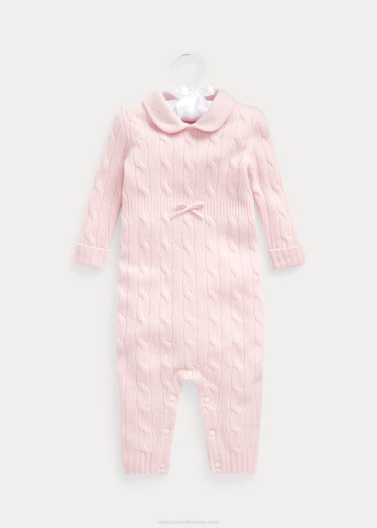 morgen pink baby Ralph Lauren kashmir strik-krave overtræksdragt Z426B7742