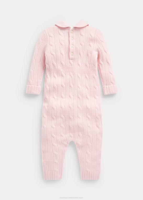 morgen pink baby Ralph Lauren kashmir strik-krave overtræksdragt Z426B7742