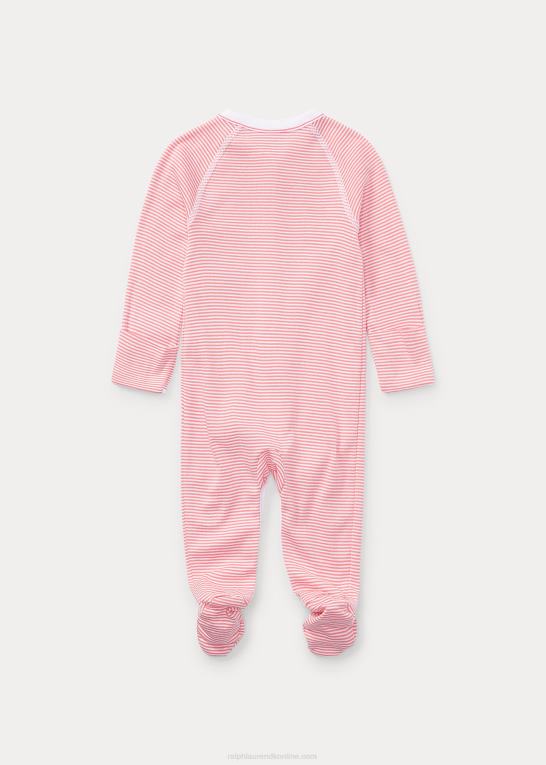 paisley pink multi baby Ralph Lauren stribet overtræksdragt i bomuld Z426B7718