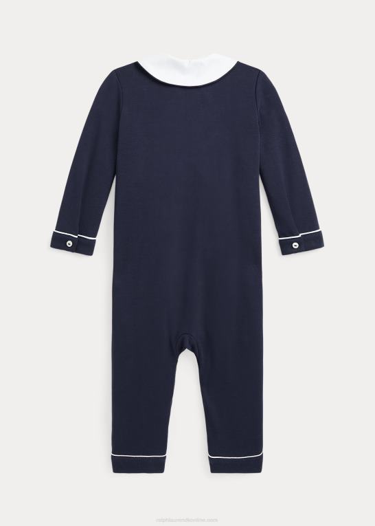 rfd nvy baby Ralph Lauren dobbeltradet overtræksdragt i bomuld Z426B7743