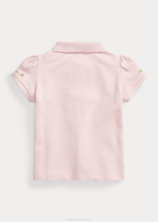 antydning af pink baby Ralph Lauren bunny stretch mesh poloshirt Z426B7895