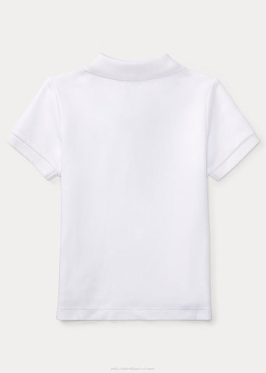 hvid baby Ralph Lauren blød poloshirt i bomuld Z426B7890