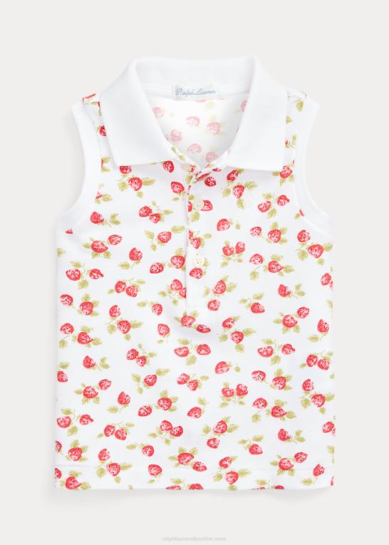 jordbær print baby Ralph Lauren strawberry mesh ærmeløs poloshirt Z426B7897