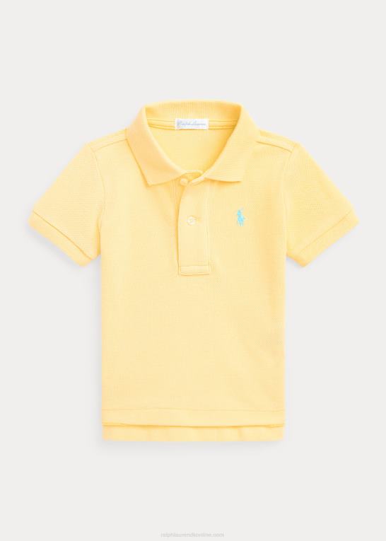 majs gul baby Ralph Lauren bomulds mesh poloshirt Z426B8281