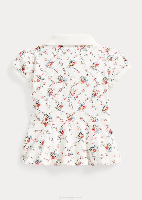 martha blomstret baby Ralph Lauren blomstret stretch mesh peplum poloshirt Z426B8284