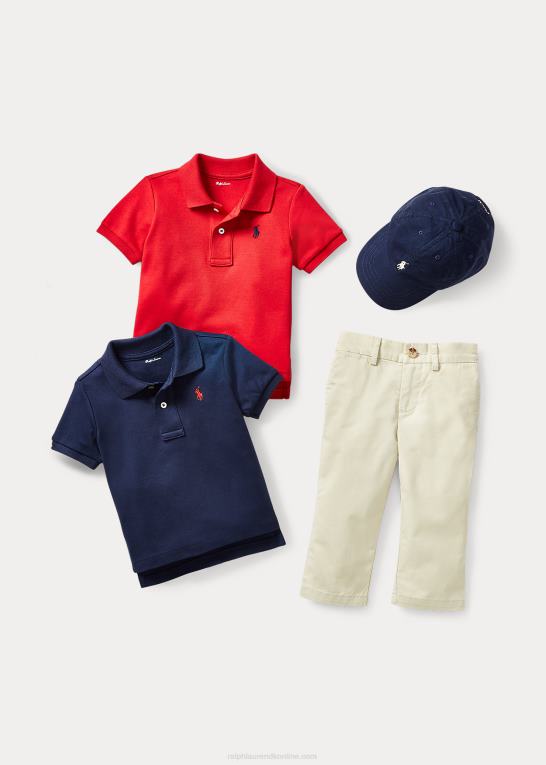 raffineret flåde baby Ralph Lauren blød poloshirt i bomuld Z426B7891