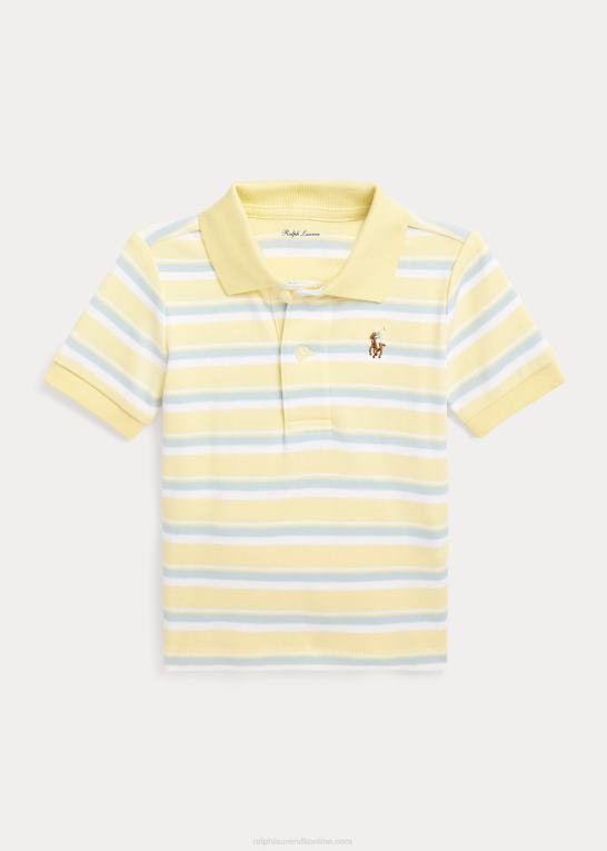 t-fugl gul multi baby Ralph Lauren stribet poloshirt i blød bomuld Z426B7892