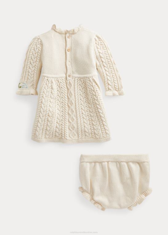 baby Ralph Lauren intarsia-strikket sweater kjole & bloomer Z426B8238