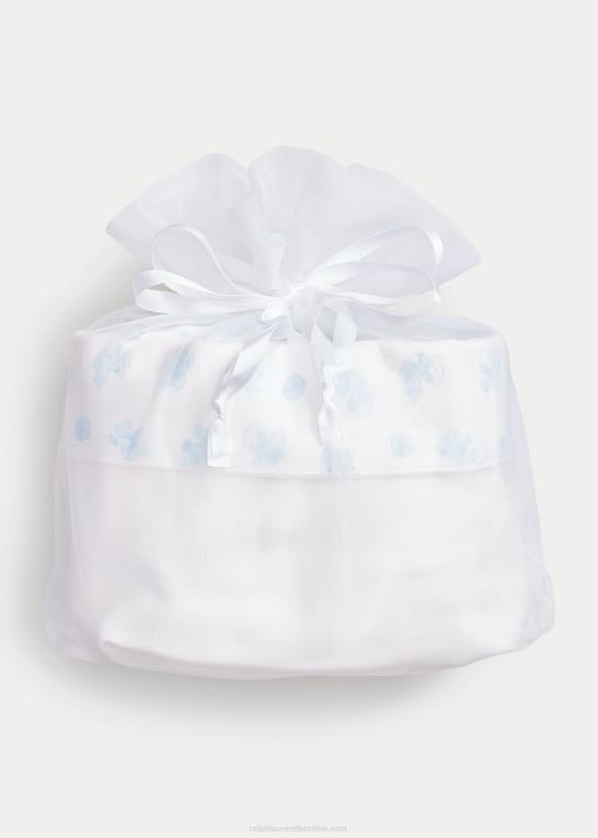 berylblå multi baby Ralph Lauren 7-delt gavesæt i bomuld Z426B7814