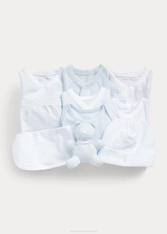 berylblå multi baby Ralph Lauren Gavesæt i 11 dele i bomuld Z426B7815
