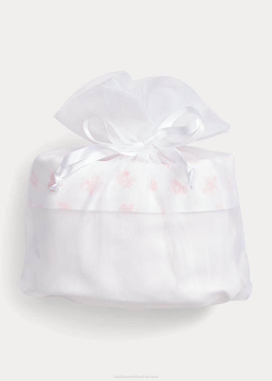 delikat pink multi baby Ralph Lauren 7-delt gavesæt i økologisk bomuld Z426B7818