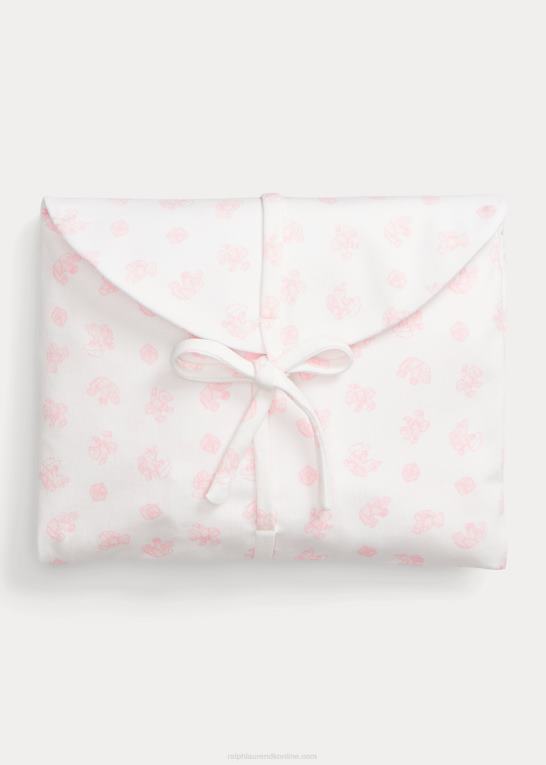 delikat pink multi baby Ralph Lauren økologisk bomuld 3-delt sæt Z426B7825
