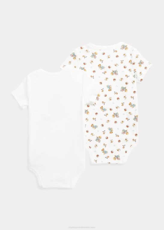 dreng havebjørn baby Ralph Lauren polo bear bomuld bodysuit 2-pak Z426B7699