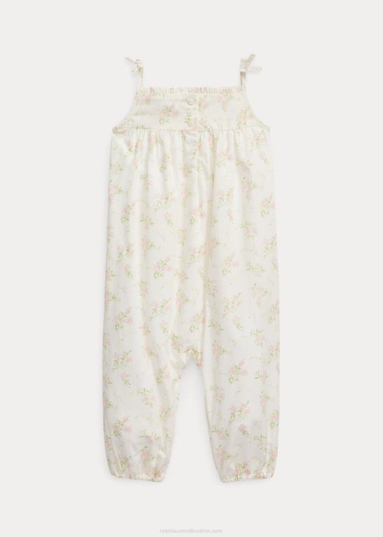 glem mig ikke blomstret baby Ralph Lauren blomstret smocket jumpsuit & hat sæt Z426B7810