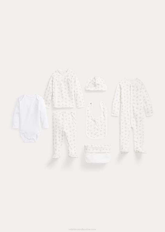 grå multi baby Ralph Lauren 7-delt gavesæt i bomuld Z426B7817