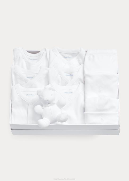 hvid multi baby Ralph Lauren Gavesæt i 11 dele i bomuld Z426B7813