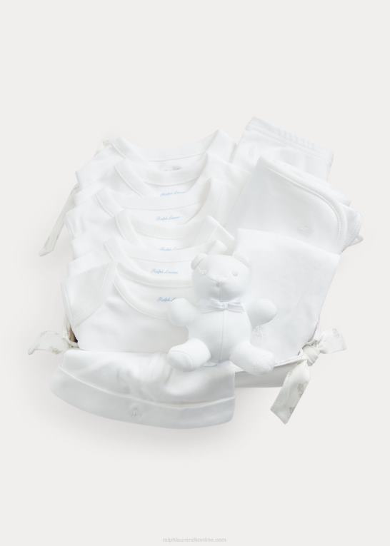 hvid multi baby Ralph Lauren Gavesæt i 12 dele i bomuld Z426B8215