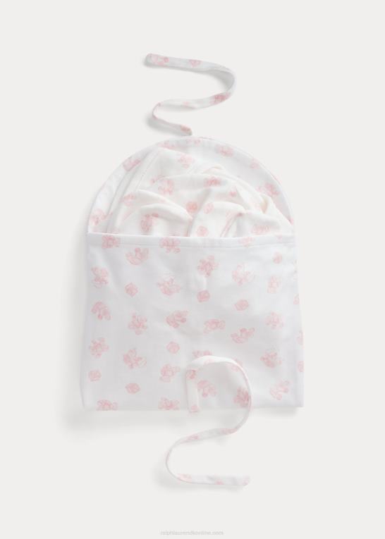 lyserød multi baby Ralph Lauren 5-delt gavesæt i økologisk bomuld Z426B8217