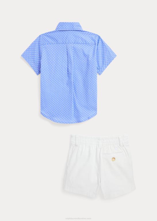 prop geo baby Ralph Lauren geometrisk poplin skjorte & chino kort sæt Z426B8185