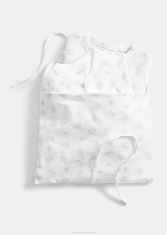 quartz lyng multi baby Ralph Lauren 3-delt gavesæt i bomuld Z426B7834