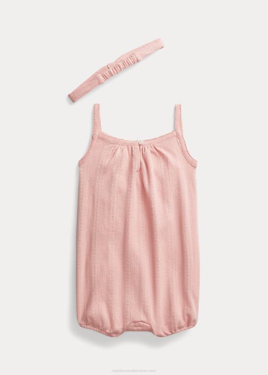 adirondack rose baby Ralph Lauren pointelle boble shorts & pandebånd Z426B10025