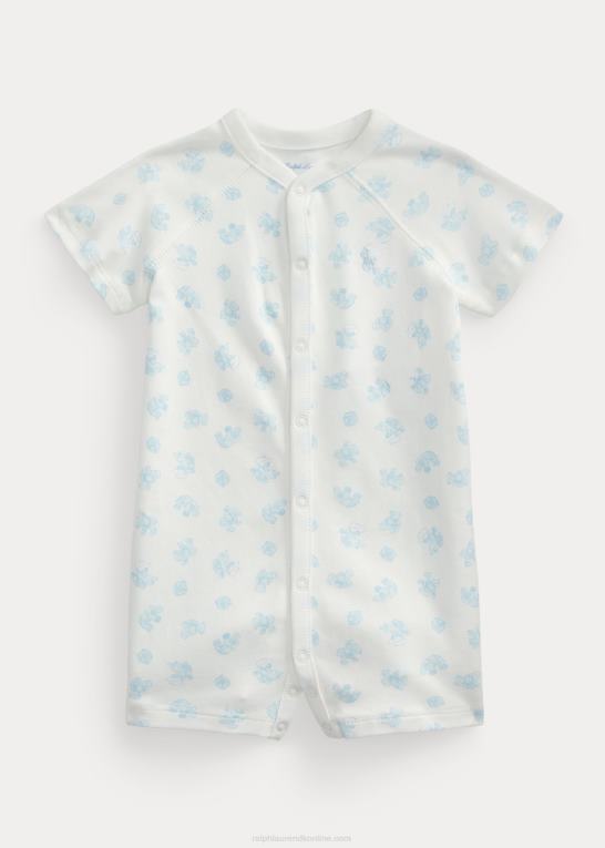 baby Ralph Lauren bomulds-interlock shorts med bjørnetryk Z426B8150