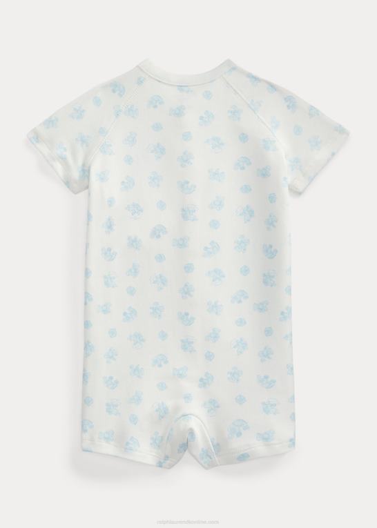 baby Ralph Lauren bomulds-interlock shorts med bjørnetryk Z426B8150