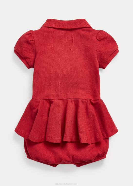 chili peber baby Ralph Lauren stretch mesh peplum polo shorts Z426B8139