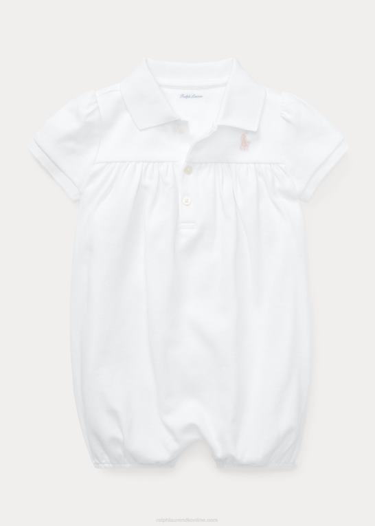 hvid baby Ralph Lauren interlock boble shortall Z426B7670
