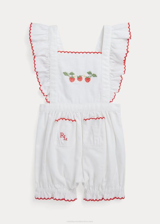 hvid baby Ralph Lauren jordbær hør-bomuld boble shorts Z426B10024