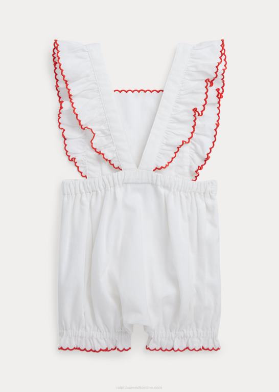 hvid baby Ralph Lauren jordbær hør-bomuld boble shorts Z426B10024